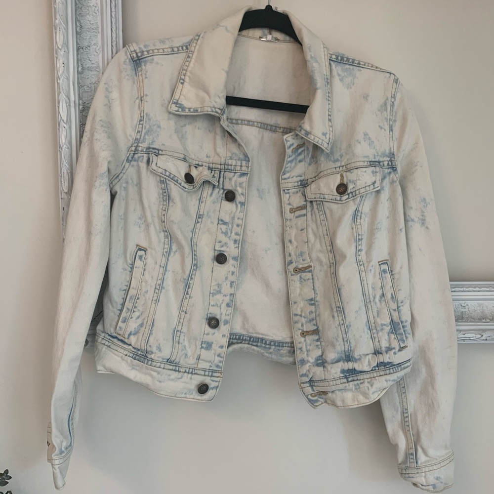 Free people Acid washed jean jacket
